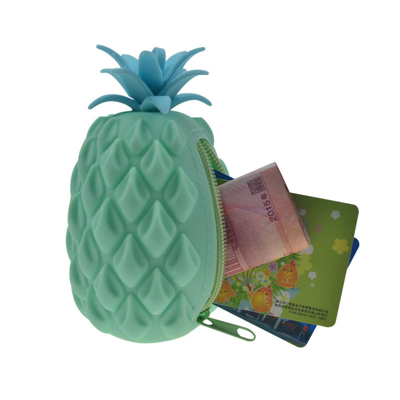 菠萝硅胶零钱包