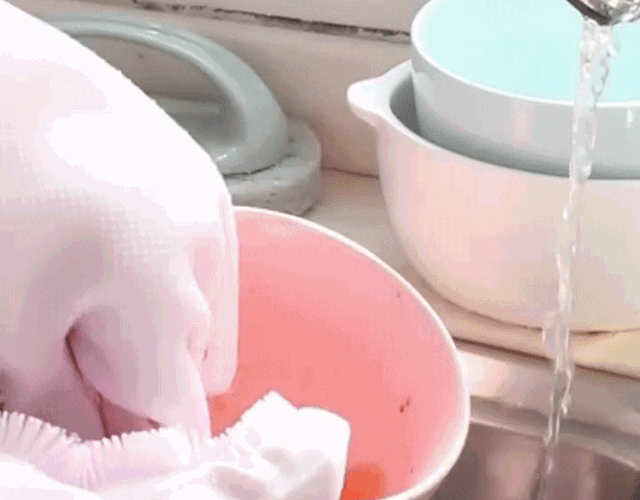 硅胶清洁手套，让洗碗得心应手