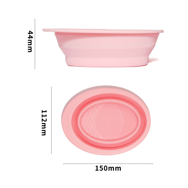 硅胶折叠面膜碗化妆刷清洗盘